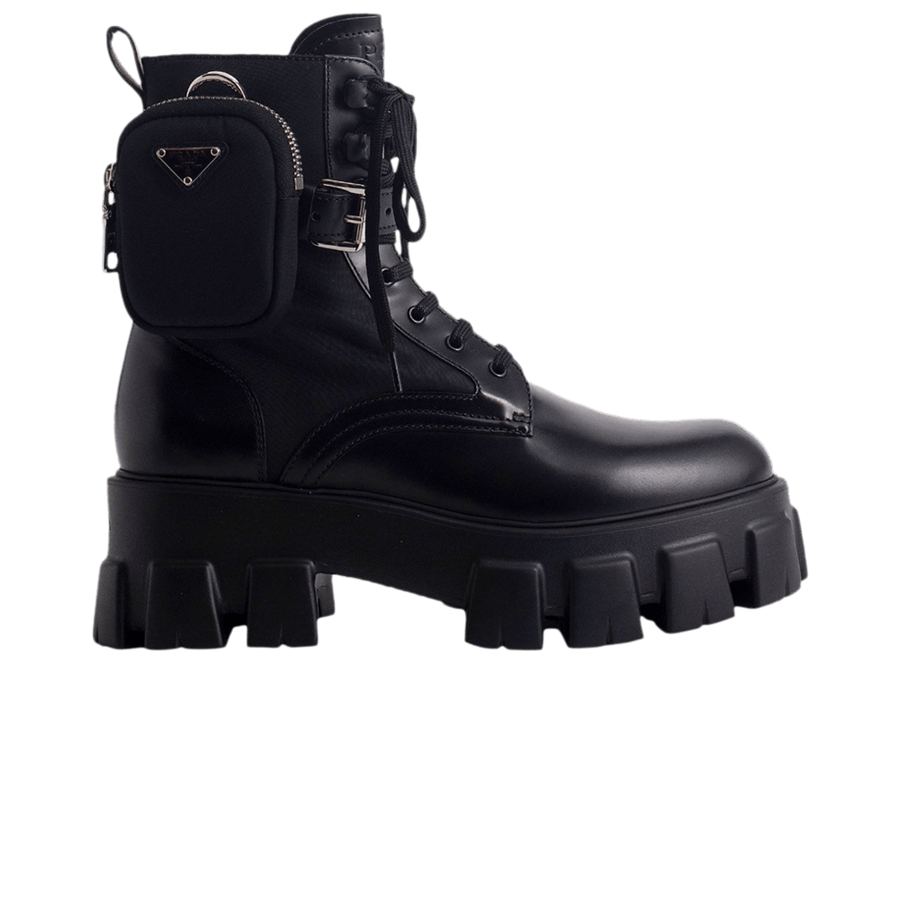 Кроссовки Prada Wmns Monolith Brushed Rois Leather and Nylon Boot 'Black'