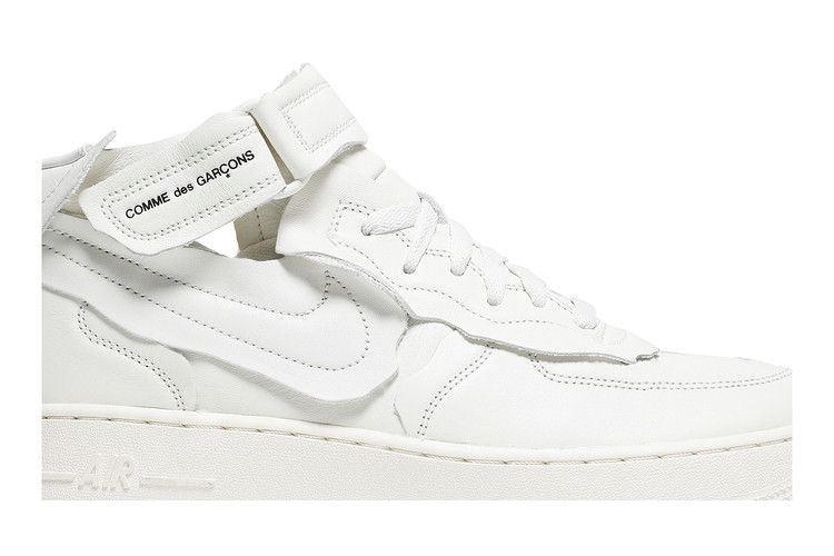 Кроссовки Comme des Garçons x Nike Air Force 1 Mid 'Triple White'