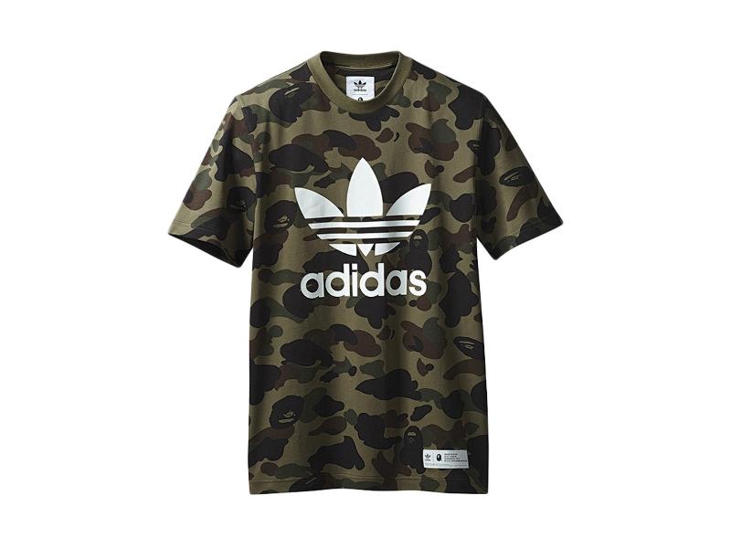 Футболка Bape x adidas adicolor Tee Olive Cargo