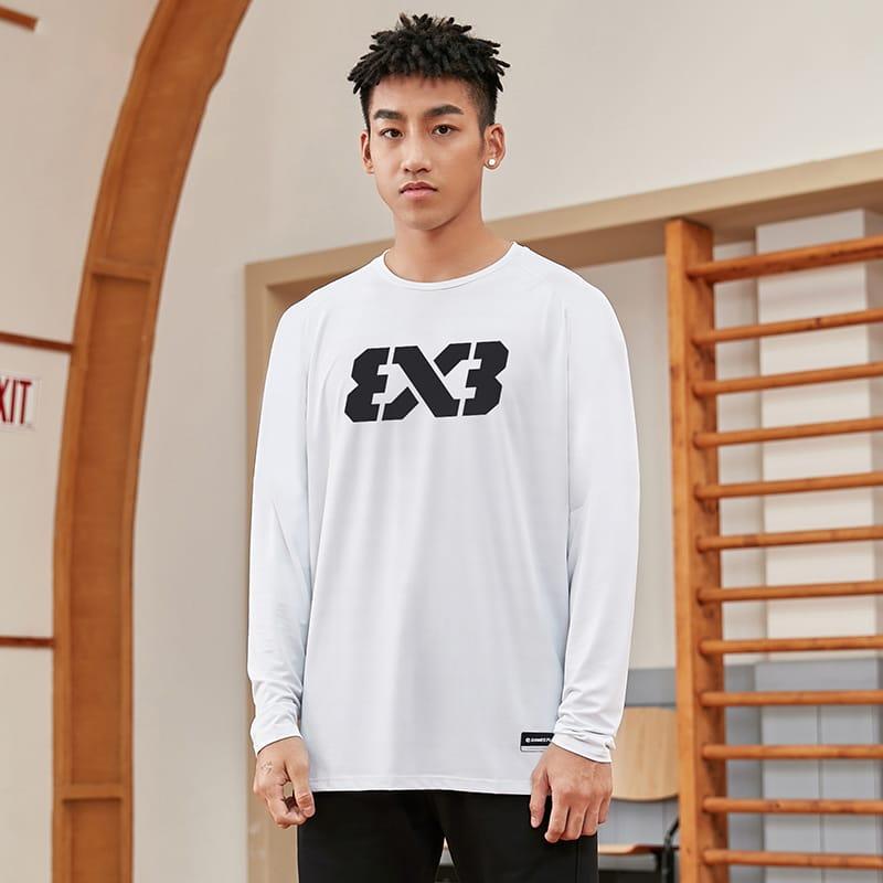 Футболка Ehot 3X3 League White-Black Longsleeve