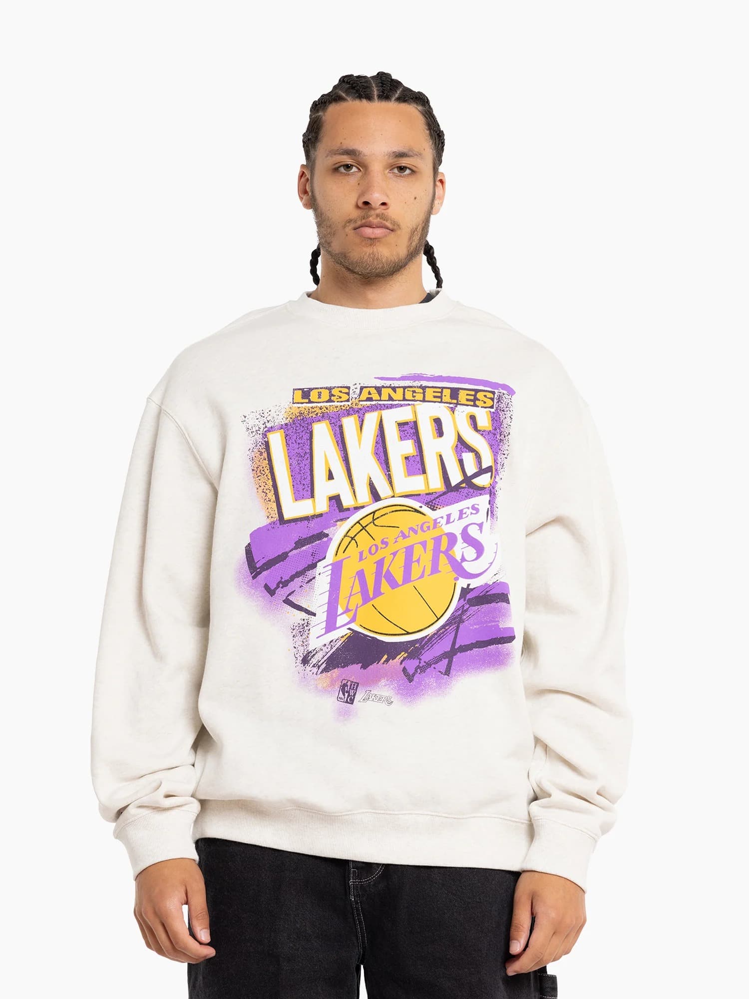 Футболка Mitchell & Ness Los Angeles Lakers Vintage Abstract NBA Crewneck