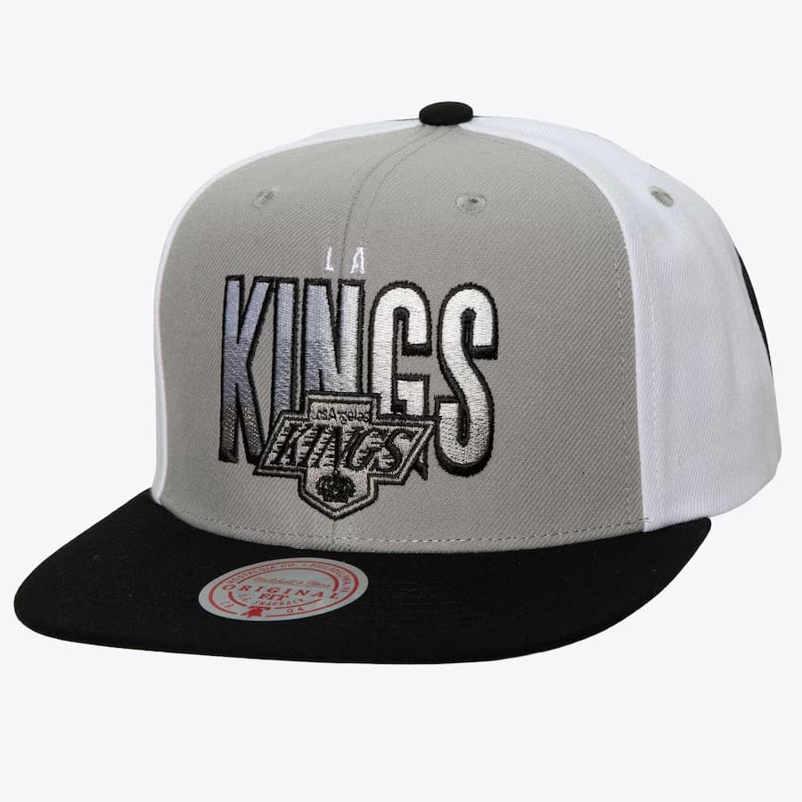 Бейсболка Mitchell & Ness Gray Los Angeles Kings Billboard 2 Snapback Hat