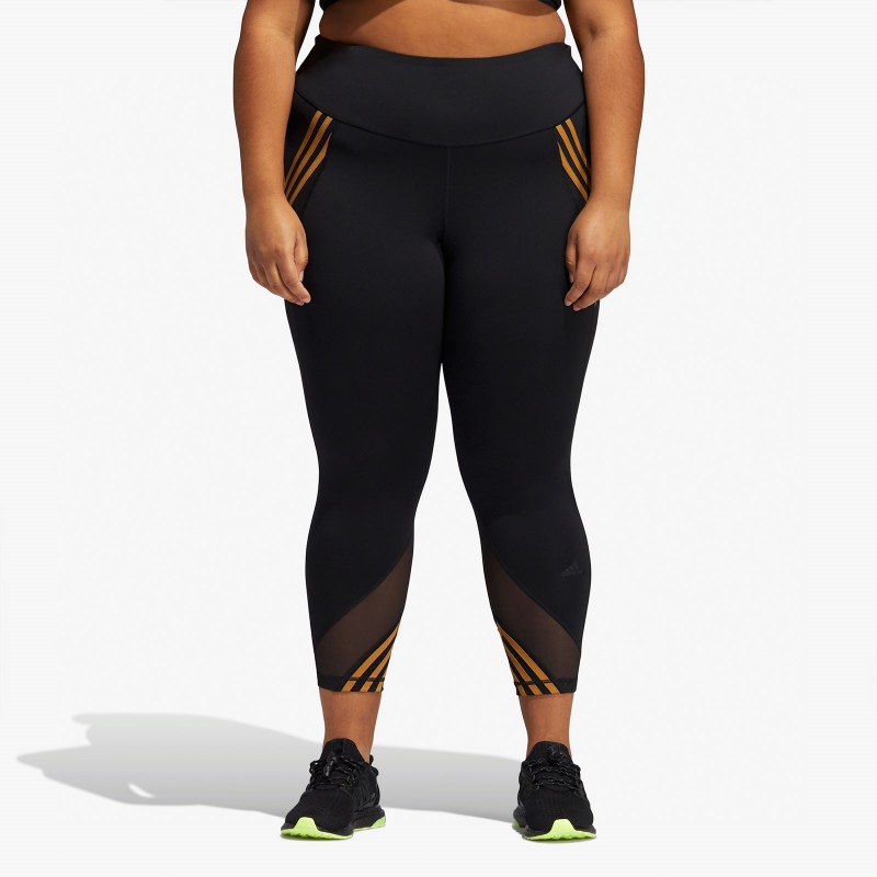 Тайтсы adidas Ivy Park 3-Stripes Tights (Plus Size) Black