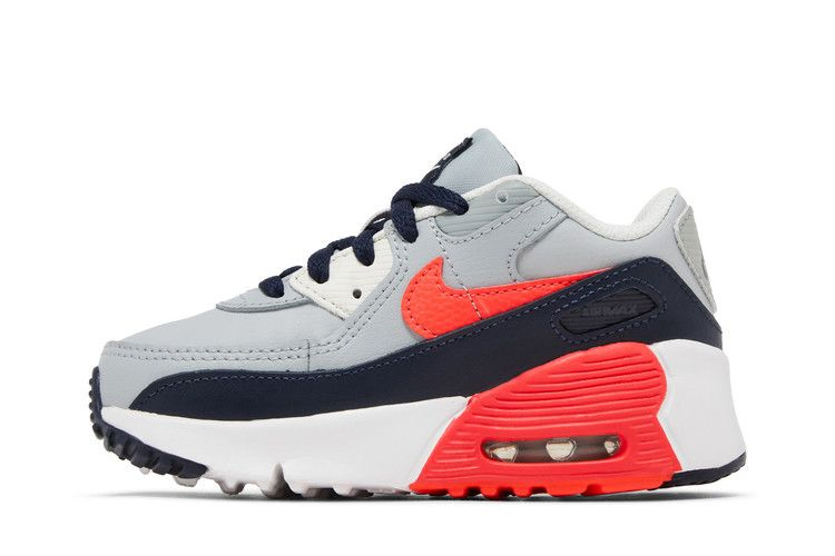Кроссовки Nike Air Max 90 Leather TD 'Light Smoke Grey Bright Crimson'