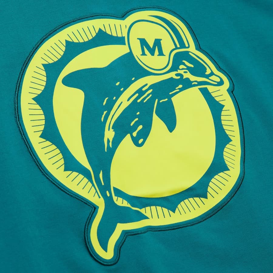 Футболка Mitchell & Ness Aqua Miami Dolphins Neon Nights Premium T-Shirt