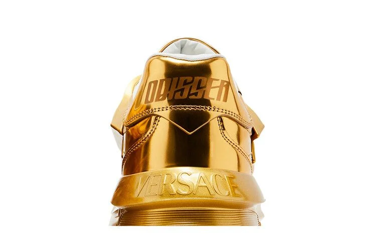 Кроссовки Versace Odissea Caged Rubber Medusa Sneaker 'Metallic Gold'