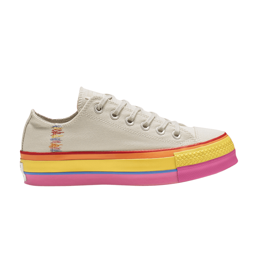 Кроссовки Converse Wmns Chuck Taylor All Star Lift Low 'Rainbow - Vintage White'