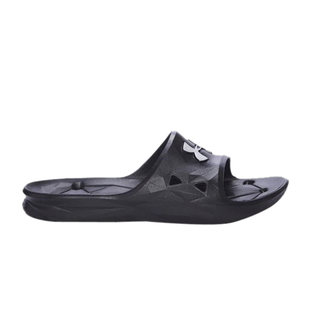 Under Armour Locker 3 Slides 'Black Silver'