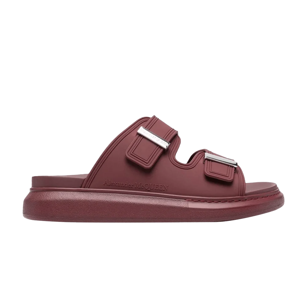 Alexander McQueen Hybrid Double Buckle Sandal 'Burgundy'