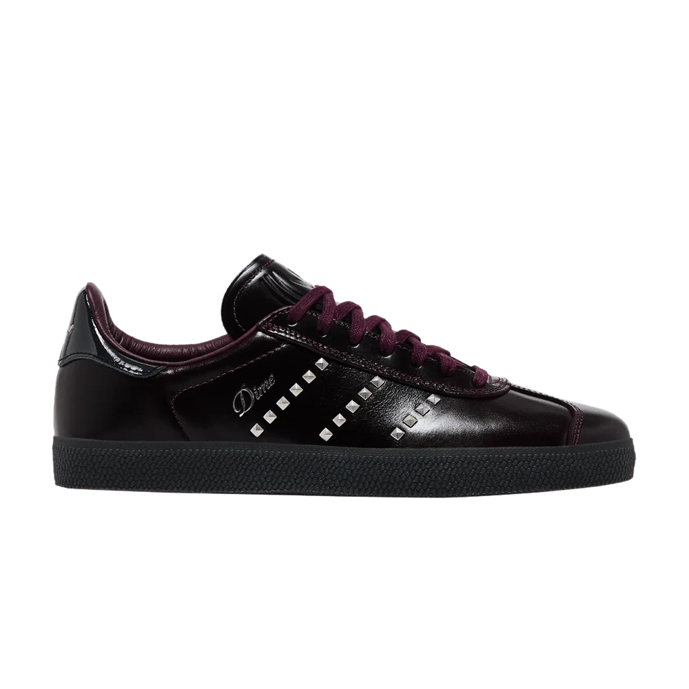 Krossovki-Dime-x-adidas-Gazelle-ADV-Maroon-Silver-Metallic-Studs