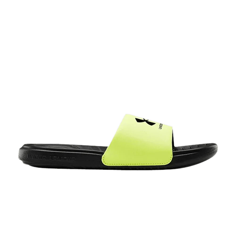 Krossovki-Under-Armour-Ansa-Fixed-Slide-GS-Black-Neon-Green