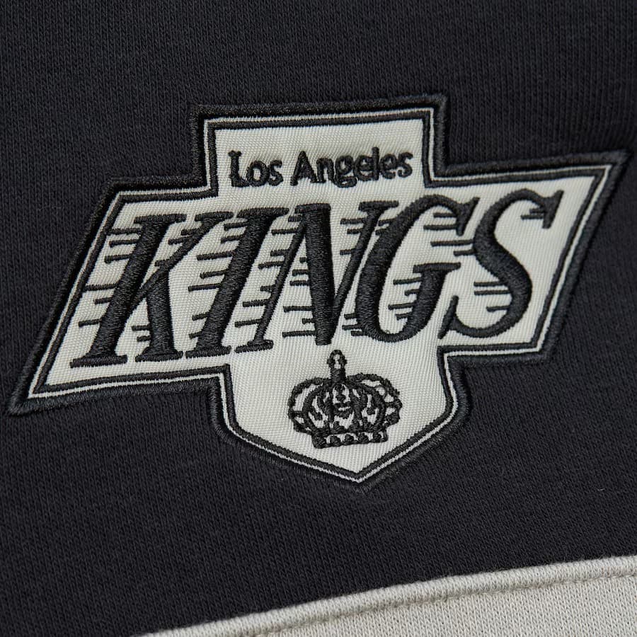 Худи Mitchell & Ness Black Los Angeles Kings Vintage Logo Head Coach Fleece Pullover Hoodie