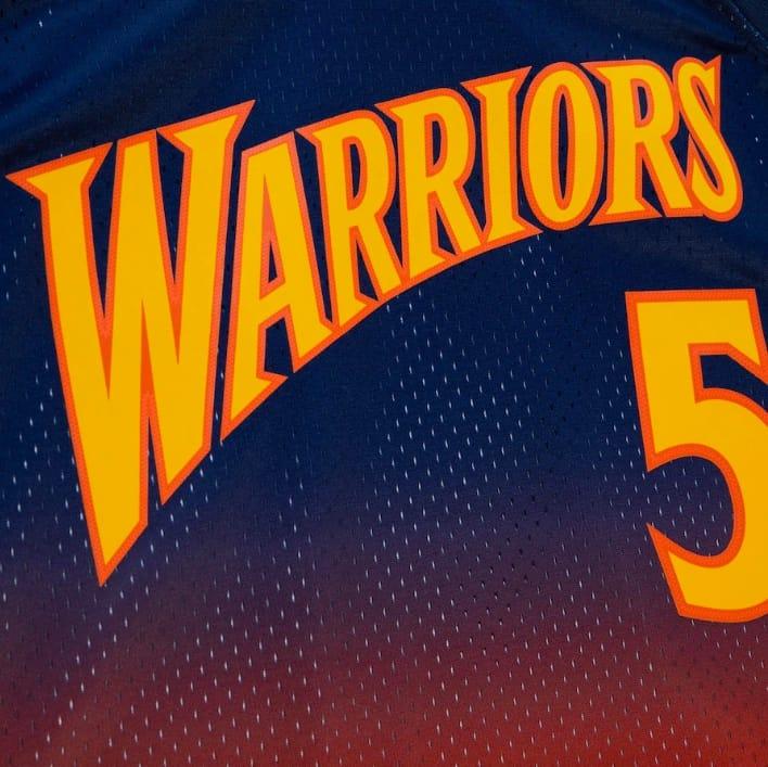2006-07-Golden-State-Warriors-5-Baron-Davis-Mitchell-Ness-Fadeaway-NavyOrange-Jersey-5