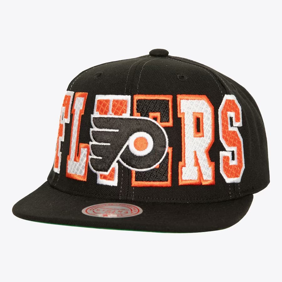Бейсболка Mitchell & Ness Black Philadelphia Flyers Varsity Bust Vintage Snapback Hat