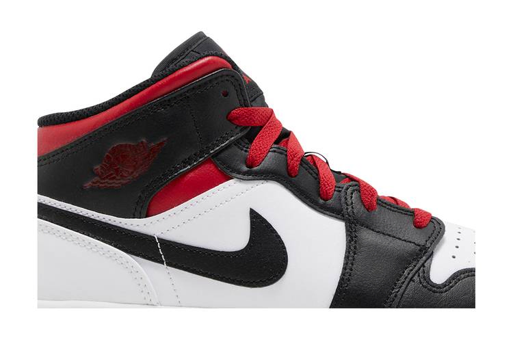 Кроссовки Air Jordan 1 Mid GS 'Gym Red Black Toe'