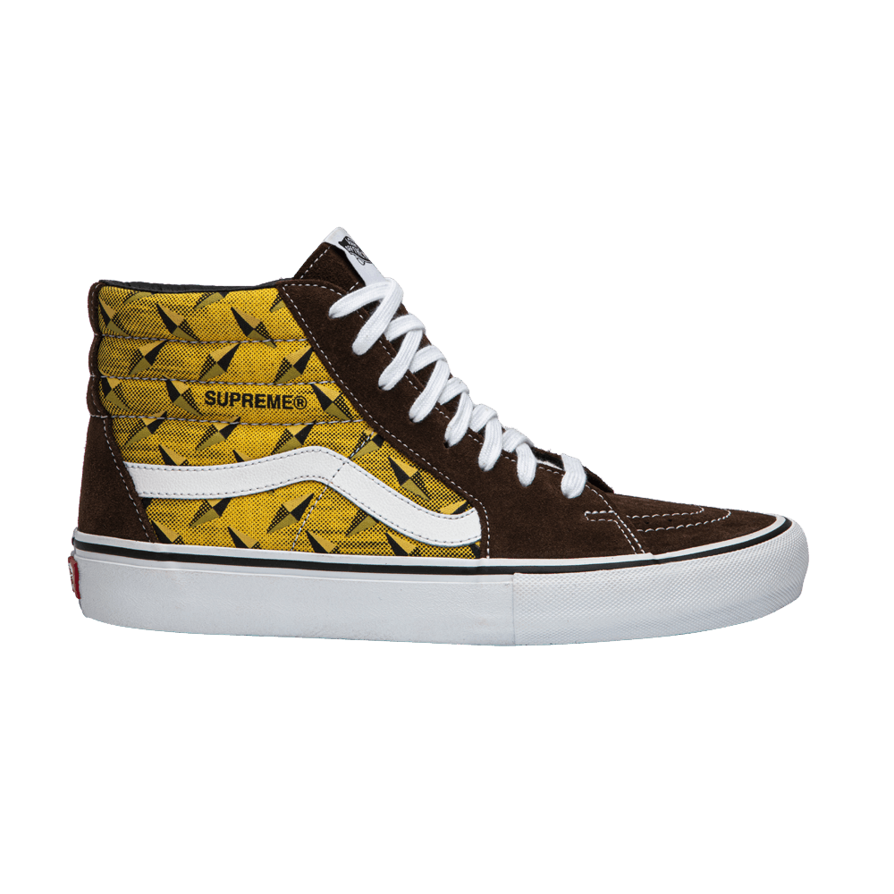 Кроссовки Vans Supreme x Sk8-Hi Pro 'Diamond Plate Brown'