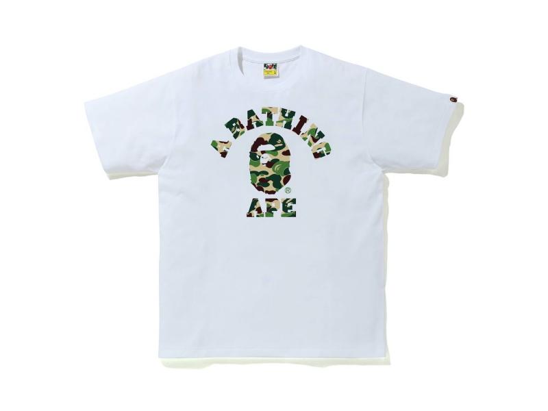 Футболка BAPE ABC Camo College Tee (SS21) White/Green