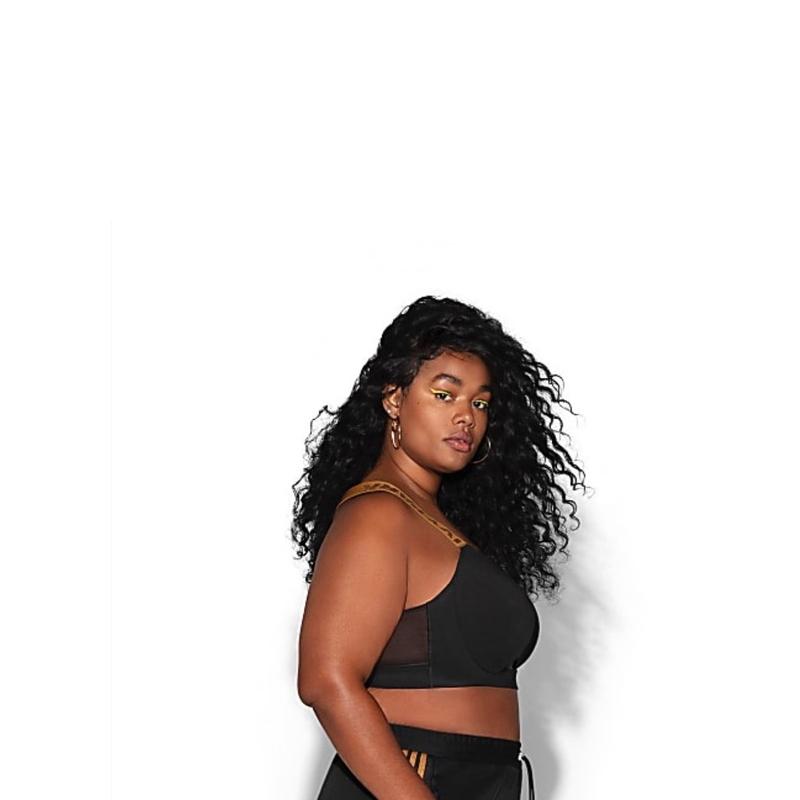 Спортивный топ adidas Ivy Park Cutout Medium Support Bra (Plus Size) Black