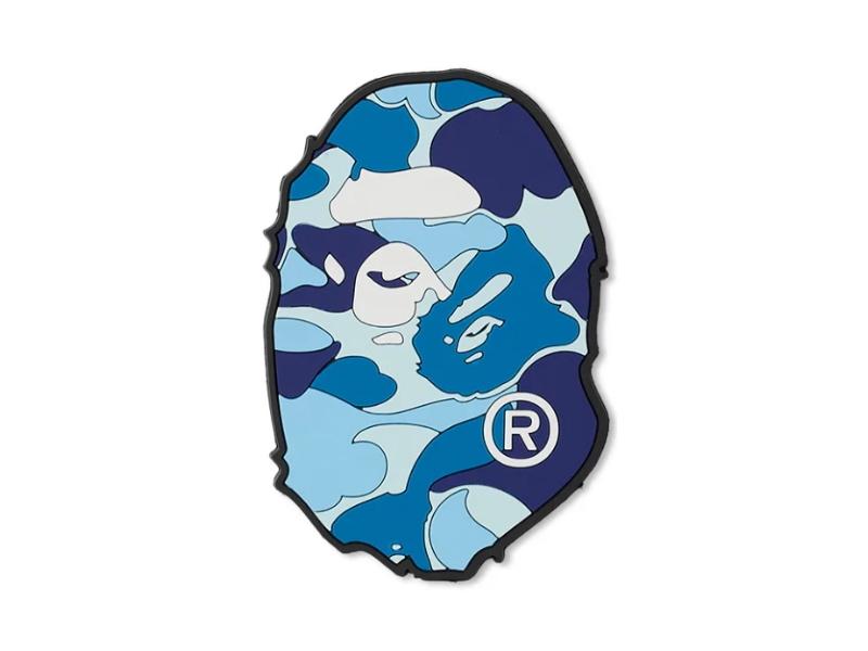 Костер BAPE ABC Camo Ape Head Rubber Coaster Blue