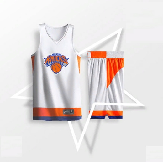 Баскетбольная форма 2019 BasketMan NY Knicks White Uniform