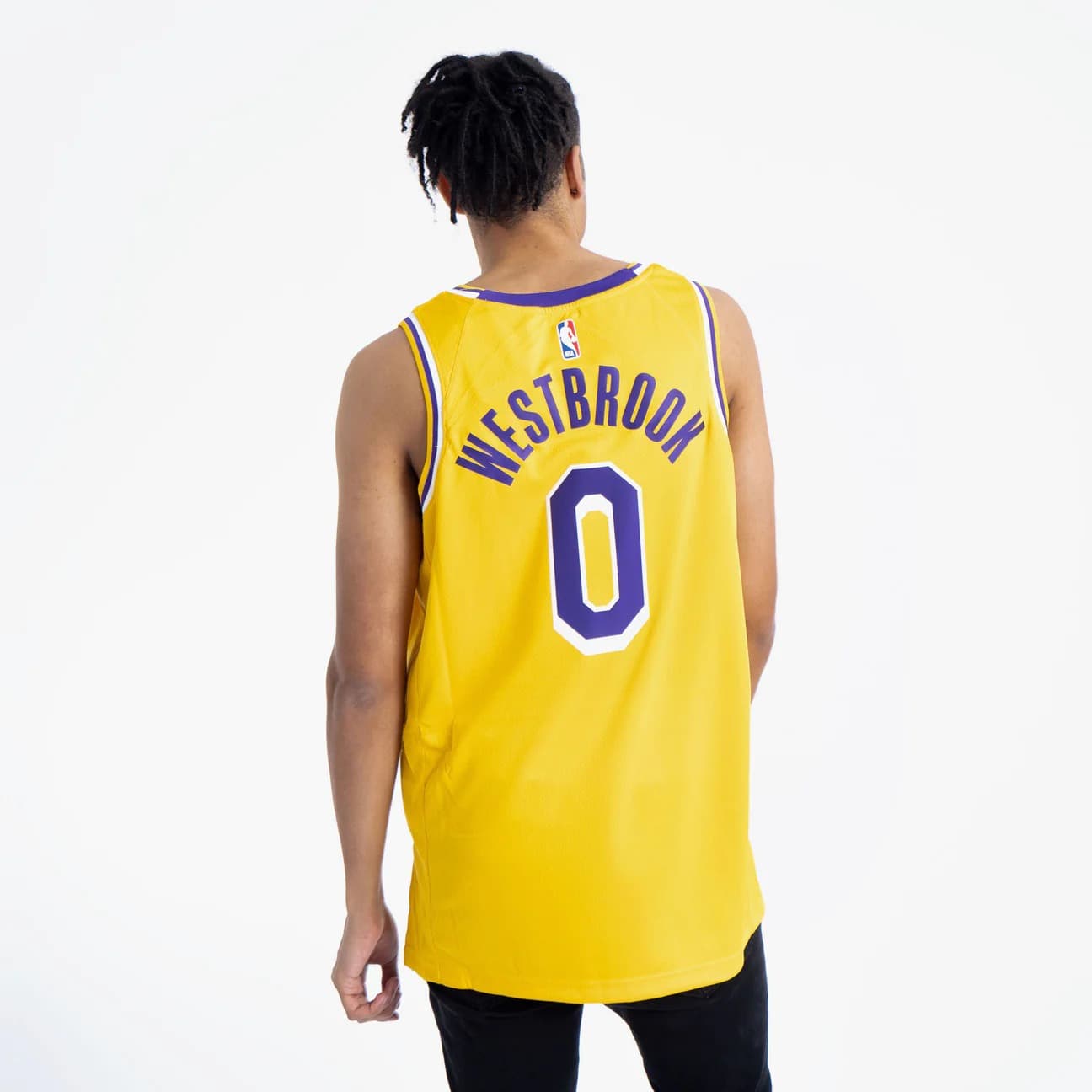 Баскетбольная джерси 2022-23 Los Angeles Lakers Russell Westbrook #0 Swingman Icon Edition Yellow Jersey