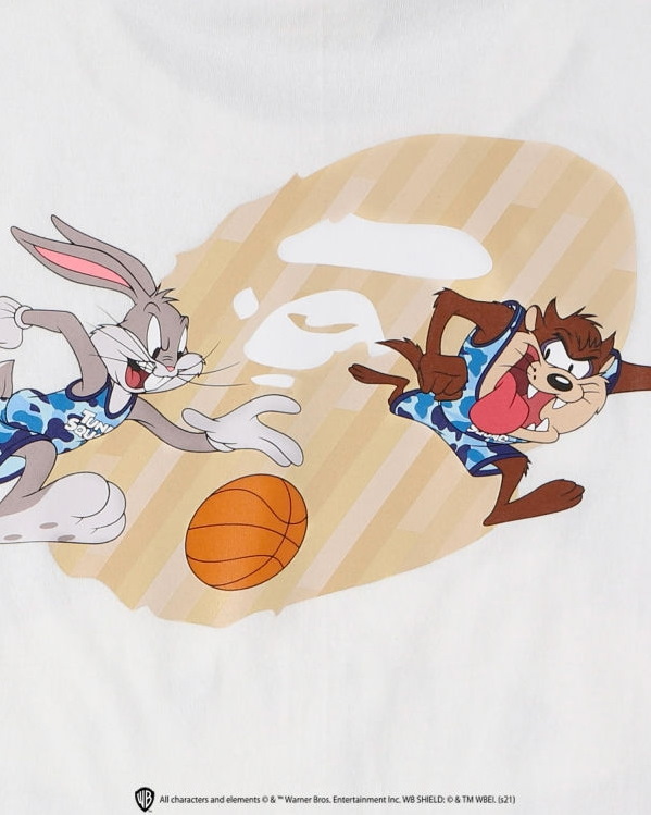 Футболка BAPE x Space Jam Logo Tee White