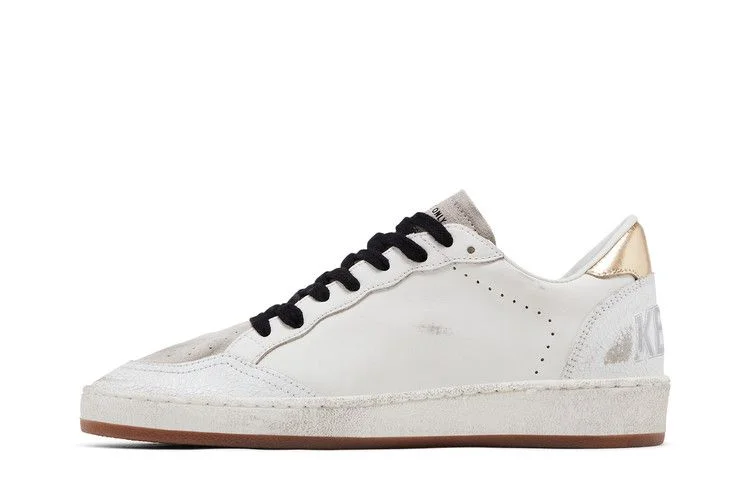 Кроссовки Golden Goose Wmns Ball Star 'White Silver Gold'