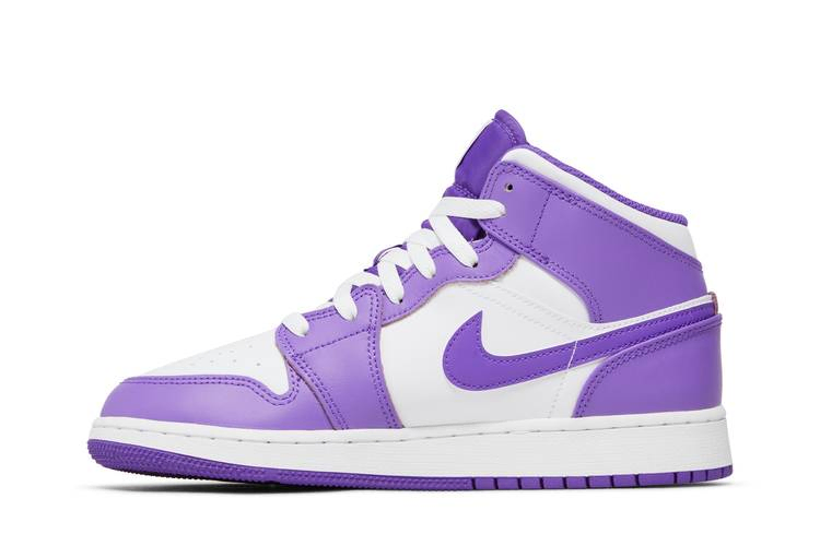 Кроссовки Air Jordan 1 Mid GS 'Purple Venom'