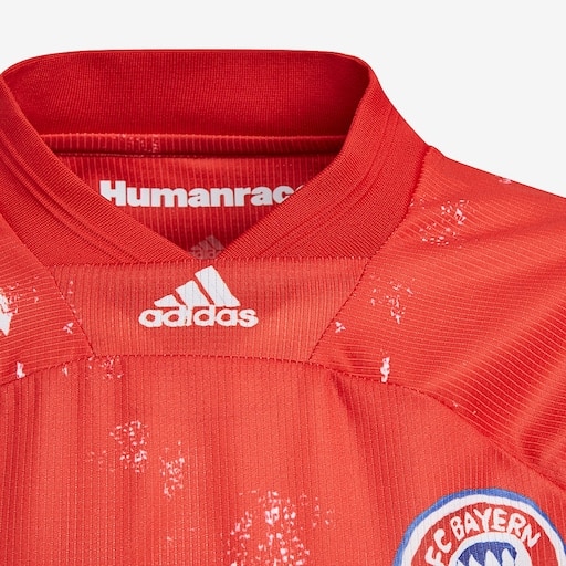Баскетбольная футболка adidas FC Bayern Human Race Kids Jersey True Red/White