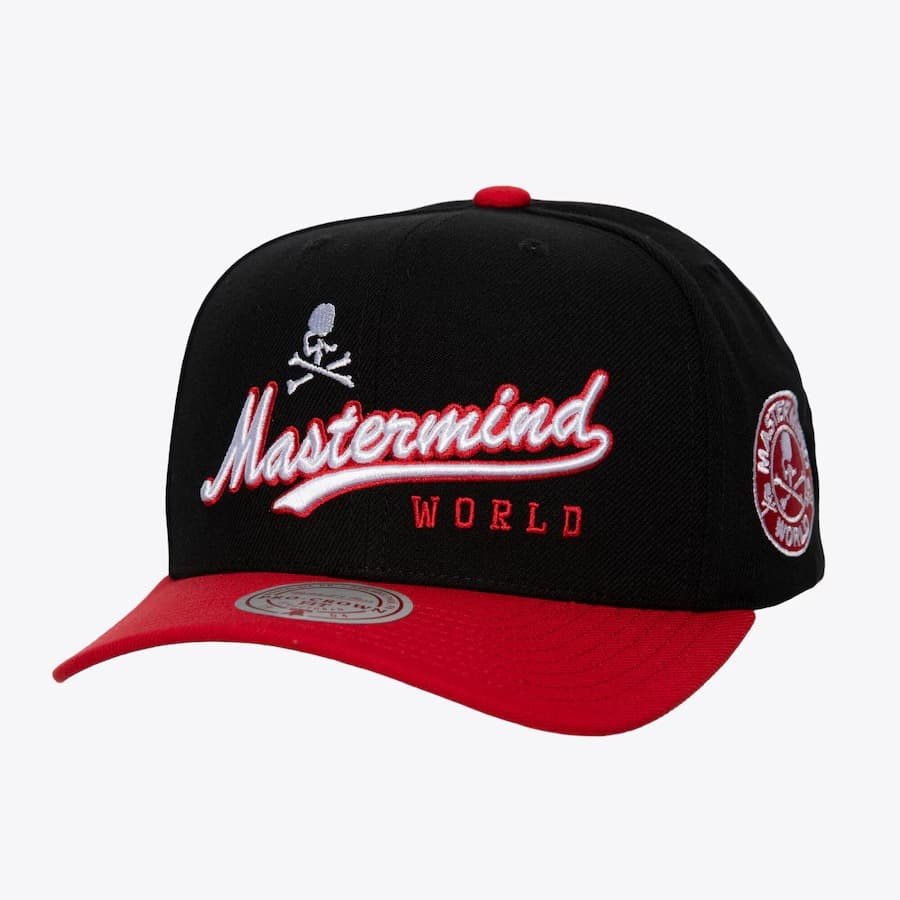 Mitchell-Ness-Black-Red-Mastermind-Adjustable-Hat