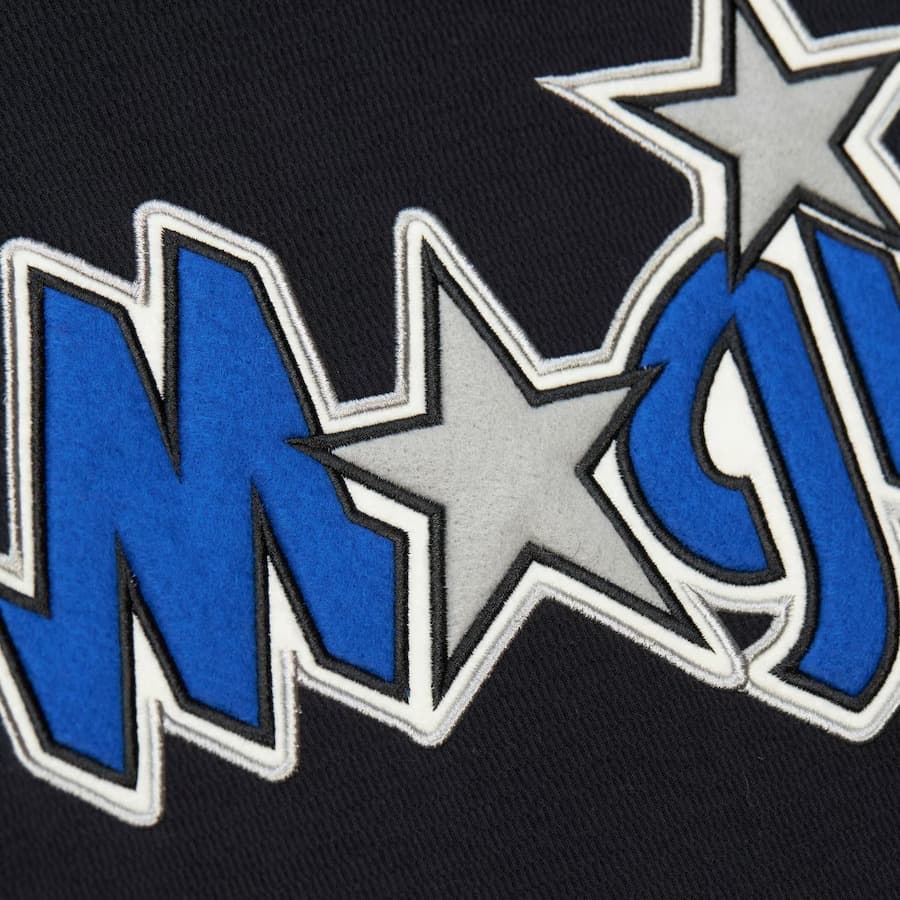 Худи Mitchell & Ness Black Orlando Magic Vintage Logo Thermal Lightweight Pullover Hoodie