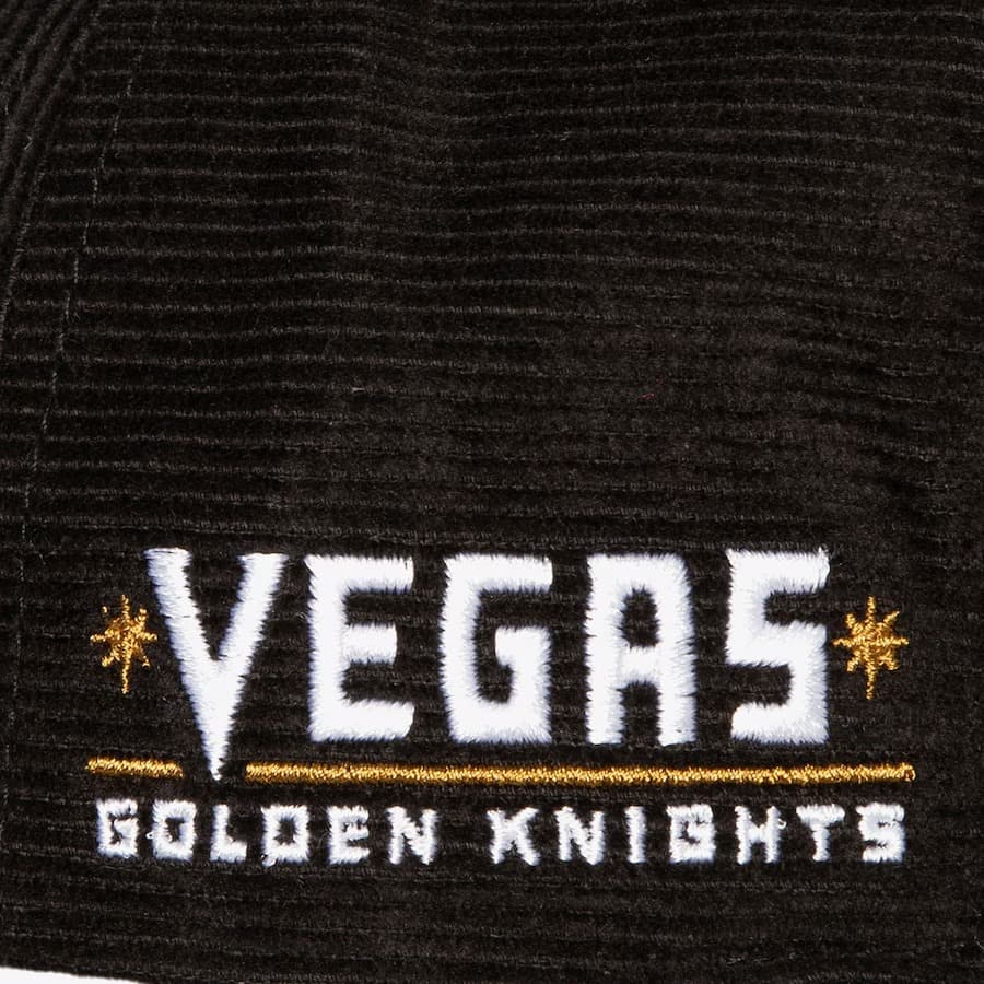 Бейсболка Mitchell & Ness Black Vegas Golden Knights All Directions Corduroy Snapback Hat