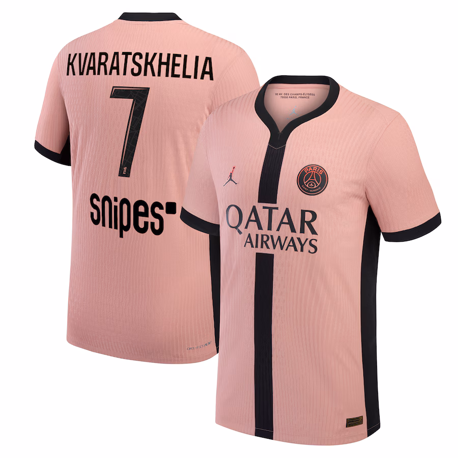 Футбольное джерси PSG Jordan Third Dri-FIT ADV Match Shirt 2024-25 Kvaratskhelia 7