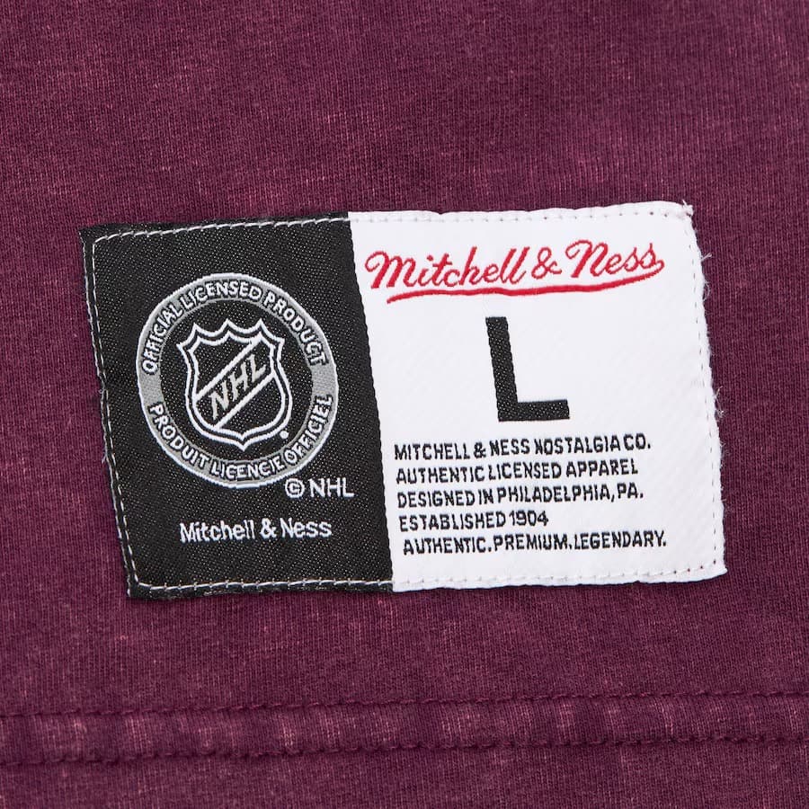 Футболка Mitchell & Ness Purple Anaheim Ducks Vintage Logo Fade Away Premium Pocket T-Shirt