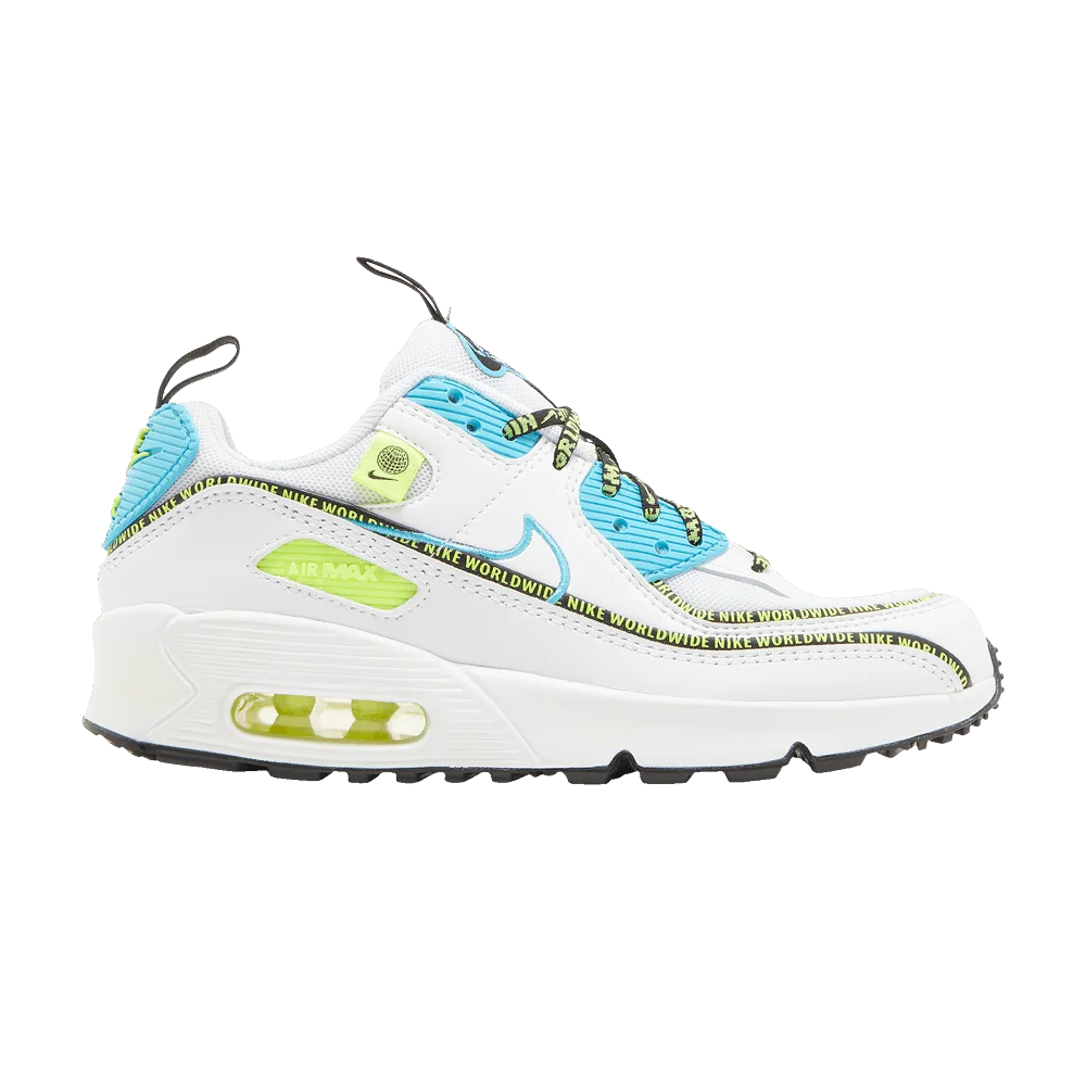 Кроссовки Nike Air Max 90 SE GS 'Worldwide Pack - Blue Fury Volt'