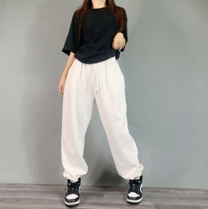 Спортивные брюки 2020 Hip-hop Style Sweatpants Monochromatic White/Black