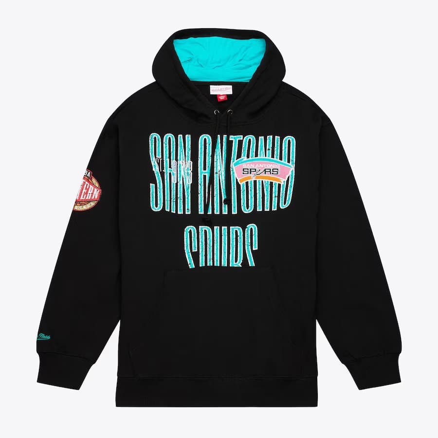 Худи Mitchell & Ness Black San Antonio Spurs Team OG Fleece Pullover Hoodie