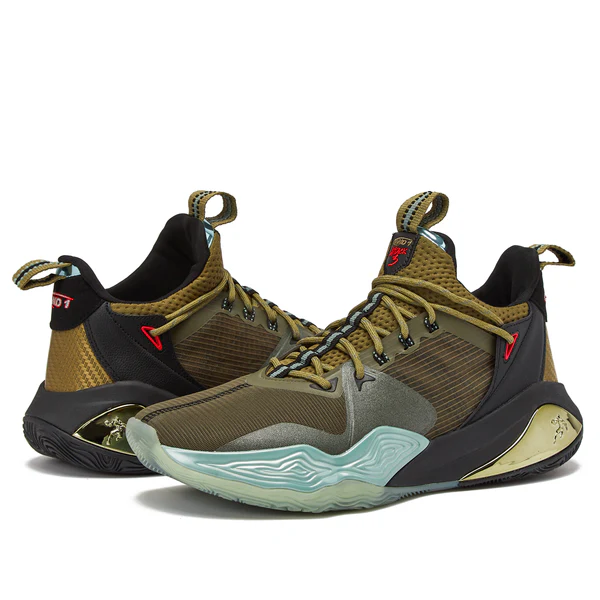 Кроссовки AND1 Attack 3.0 in Green and Del Fuego Red (Dark Green)