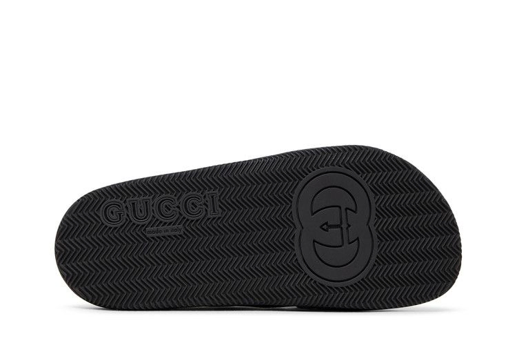 Кроссовки Gucci Wmns Slide Web Stripe 'Black'