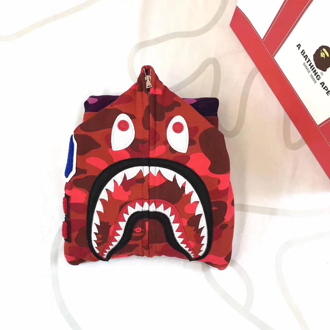 Худи BAPE Color Camo Crazy Shark Full Zip Hoodie Multi