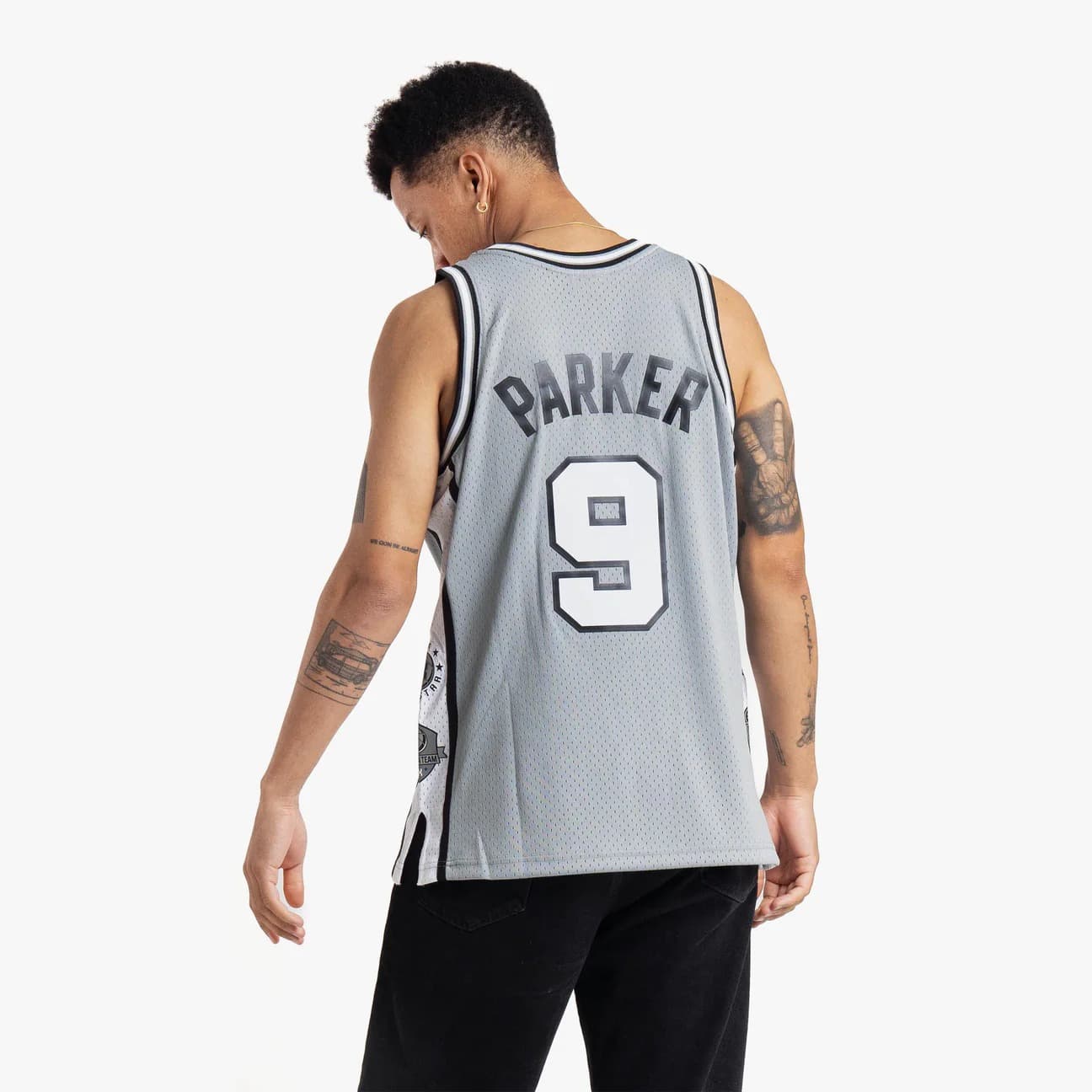 Баскетбольная джерси 2023 San Antonio Spurs Tony Parker #9 Hall Of Fame NBA Limited Grey Jersey