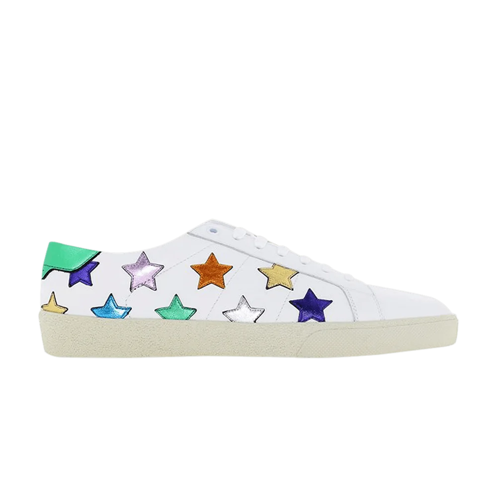 Krossovki-Saint-Laurent-Court-Classic-SL-06-Metallic-California-Low-Natural-Multi-Stars