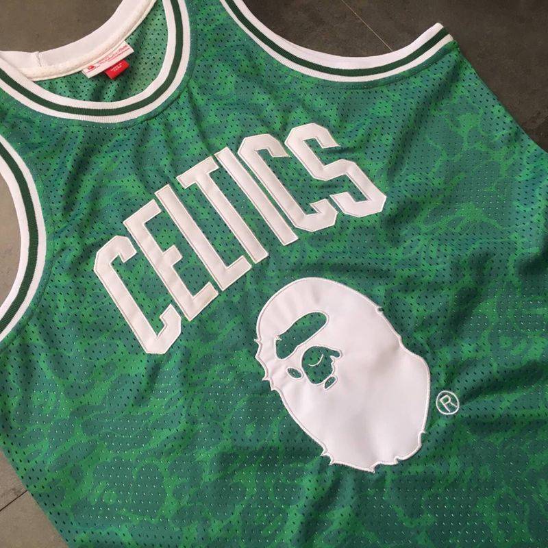 Баскетбольная джерси BAPE x Mitchell & Ness Celtics ABC Swingman Green