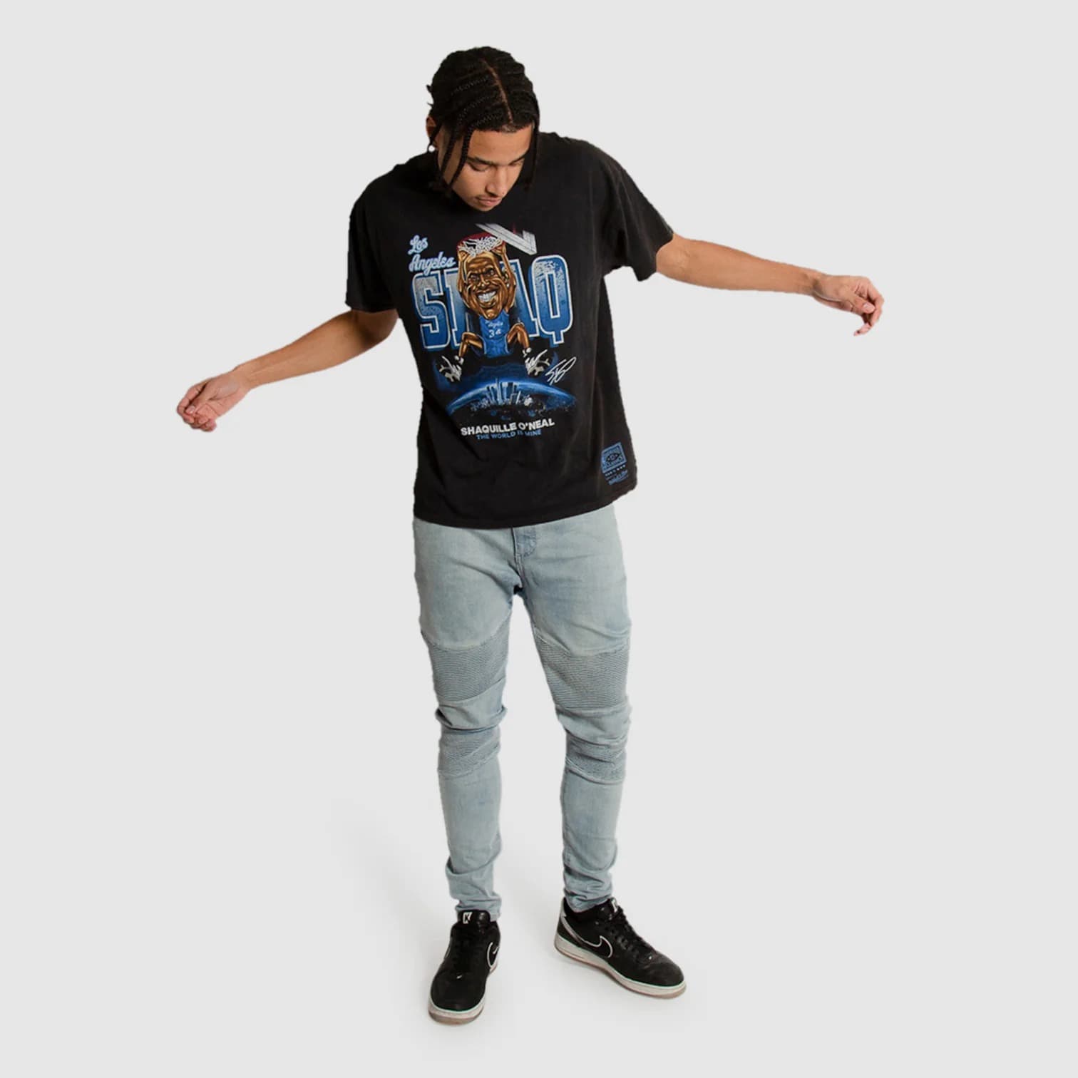 Футболка Mitchell & Ness Shaquille O’Neal Los Angeles Lakers Vintage Caricature NBA T-Shirt