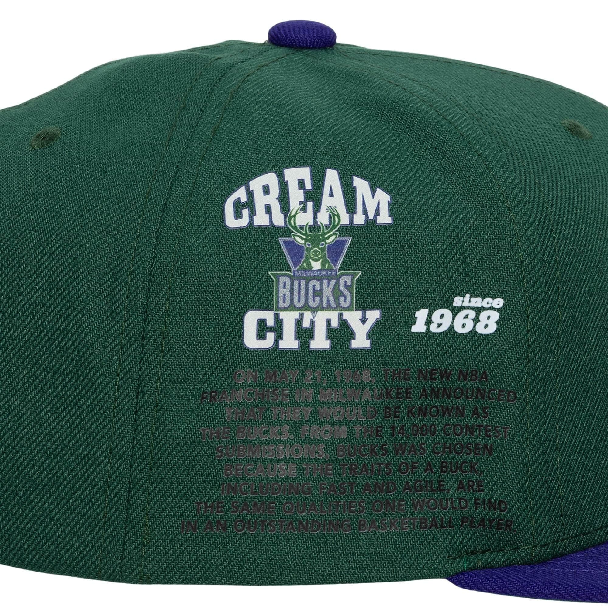 Бейсболка Mitchell & Ness Team Origins Snapback HWC Milwaukee Bucks Hat