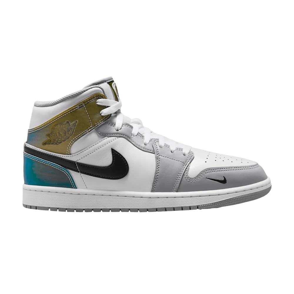 Кроссовки Air Jordan 1 Mid SE 'White Wolf Grey Black'
