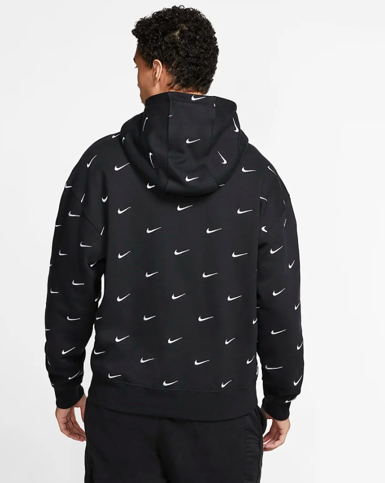 Худи Nike All Over Swoosh Logo Hoodie Black