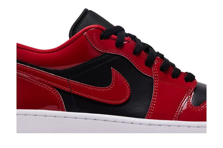 Кроссовки Air Jordan 1 Low 'Patent Varsity Red Black'