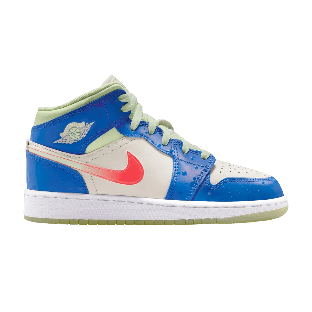 Кроссовки Air Jordan 1 Mid GS 'Game Royal Pale Ivory'