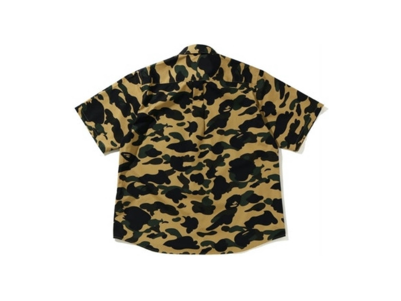 Рубашка BAPE 1st Camo Relaxed Short Sleeve Shirt Yellow
